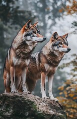 Naklejka premium wolf in the forest