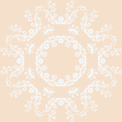 Damask Pattern Design Diamond Shapes Geometric Patterns Math Folk Embroidery, Aztec Ornament Print. Design for Carpet, Wallpaper, Clothing, Wrapping, Fabric