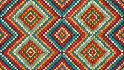 Abstract geometric pattern in fabric texture, geometric, abstract, fabric, background, texture, design, colorful, shapes