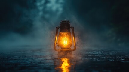 A Single Lantern In a Dark Forest