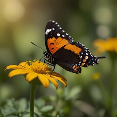 Obraz premium Celestial Butterfly Dreams, A Night Sky Journey.