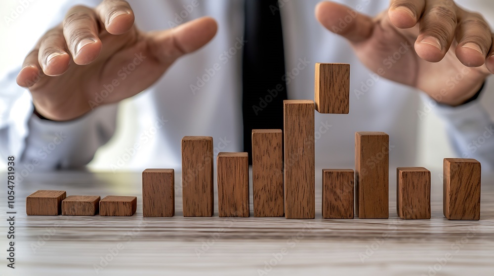 Aufkleber Business Strategy and Planning with Building Blocks Concept : Generative AI