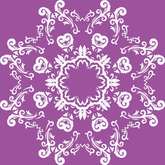 Damask Floral Patterns Antique Islamic Geometric Pattern Backgroundfolk Embroidery, Aztec Ornament Print. Design for Carpet, Wallpaper, Clothing, Wrapping, Fabric