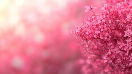  A blossoming cherry tree in early spring with delicate pink petals against a blurred background, symbolizing renewal, fleeting beauty, and the ephemeral nature of life in Japanese culture