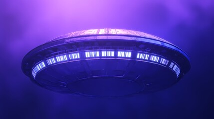 Science fiction blue purple future city circular booth illustration poster background