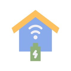 smart home charging flat style