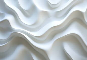 Obraz premium White Abstract Waves.