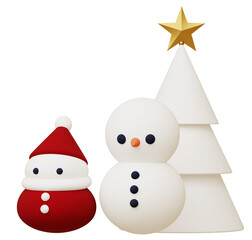 3D素材_クリスマスの置物