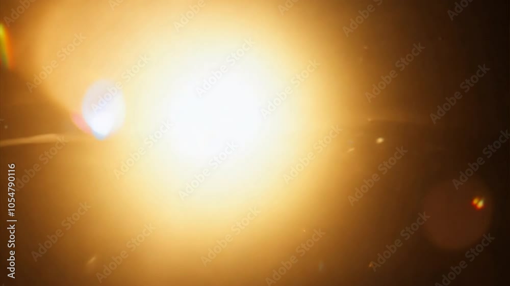 Canvas Prints golden light flare: a mesmerizing abstract photo of a bright golden light flare with soft, diffused 