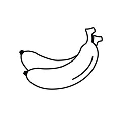 Garden fresh banana line icon. banana fruits healthy lifestyle symbol template for graphic and web design. Vector illustration.