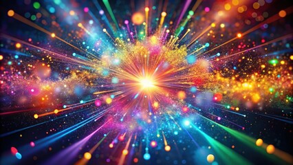 Obraz premium Dynamic and vibrant particle background with colorful and abstract elements, particles, abstract, vibrant, motion