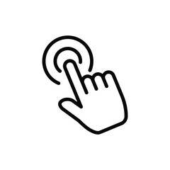 Pointer cursor computer mouse icon. Clicking cursor, pointing hand click icon. Vector illustration.
