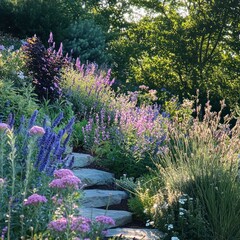 Obraz premium Garden with a harmonious color palette
