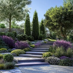 Obraz premium Garden with a harmonious color palette