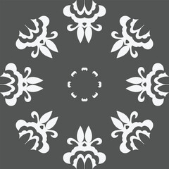 Fototapeta premium Damask Fabric Handicraft Korean Traditional Pattern Background Folk Embroidery, Aztec Ornament Print. Design for Carpet, Wallpaper, Clothing, Wrapping, Fabric