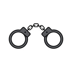 Handcuffs icon. Law And Justice Symbol. Vector Illustration.