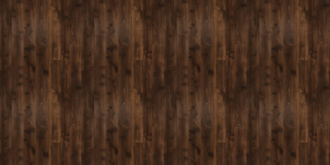 Fototapeta premium Seamless Pattern Texture Background: A close-up, top-down view of dark hardwood flooring, filling the entire frame