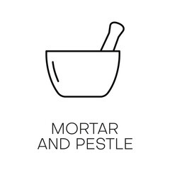 Mortar and pestle icon. Vector illustration.
