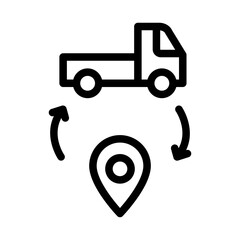 truck shipment location outline style