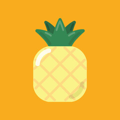 Pineapple fruit icon. Nature food icon. Vector illustration.