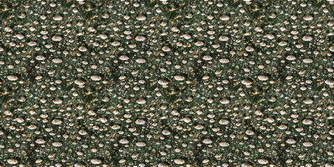 Fototapeta premium Seamless Pattern Texture Background: A close-up view of water droplets on a surface after rainfall, filling the entire frame