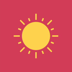 Cute sun sign symbol icon. Vector illustration.