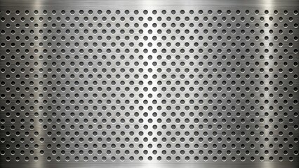 Sleek and modern metal surface with perforated design, metal, surface, perforated, sleek, design, industrial, texture