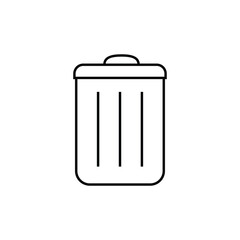 Trash can line icon. Delete sign and symbol. Vector illustration.