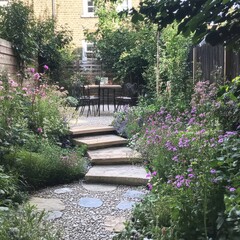 Obraz premium Garden with a naturalistic planting style
