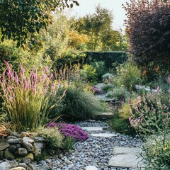 Obraz premium Garden with a naturalistic planting style