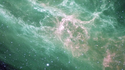 Ethereal Green Nebula: Premium Tech Background Collection
