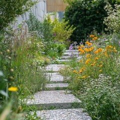 Garden with a wildlife-friendly habitat