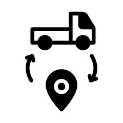 truck shipment location glyph style
