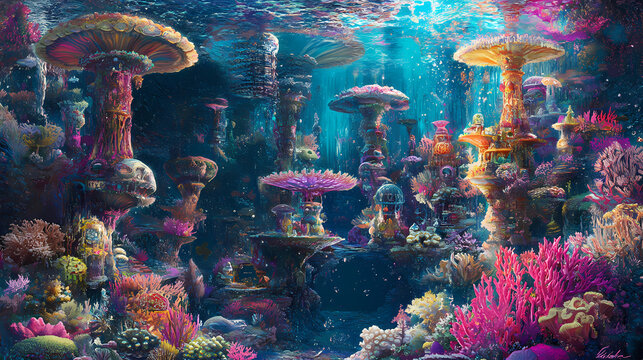 coral reef in the sea