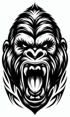 Fototapeta premium TRIBAL TATOO トライバル タトゥ 刺青 ゴリラ