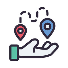 hand pin route filled style