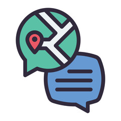 talk map filled style