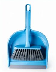 Blue dustpan and brush set