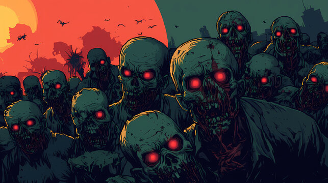 zombie horde. Zombie Horde. Illustration
