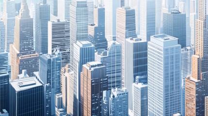 Obraz premium Urban Skyline with Clean Lines and Detailed Textures