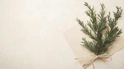 Minimalist greeting card mockup with simple holiday design