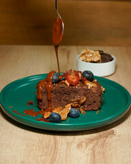 chocolate brownie on a plate
