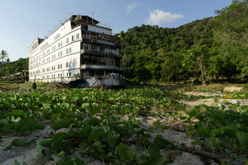 Decommissioned hotel now derelict and called ghost ship my locals
