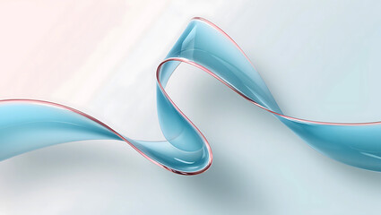 Obraz premium A digital abstract image consisting of ribbon-like forms
