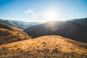 Low Sun And Scenic Hills