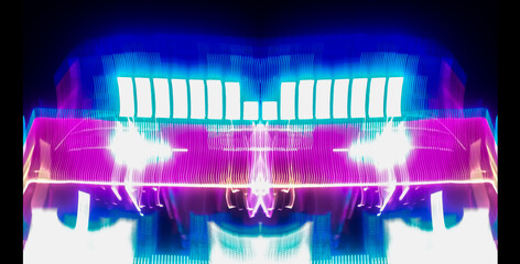 Abstract light art background with dynamic movement is the result of light painting photography...