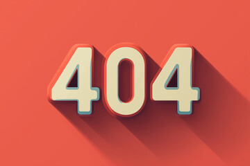 404 error page with a red background