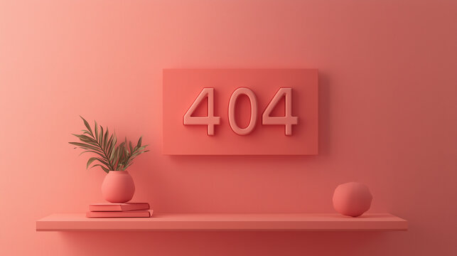 Red interior 404 error page