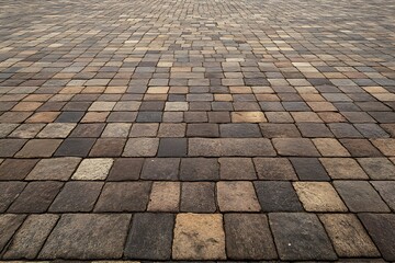Rustic Cobblestone Pavement Texture for Urban Street Background Designs : Generative AI