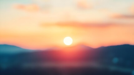 Obraz premium Sunset Mountain Landscape